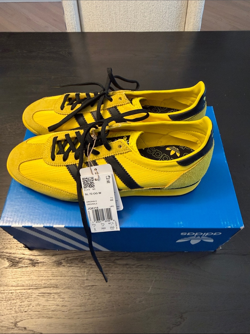 Adidas SL 72 OG W in Yellow - Brand new - box no lid - Women size 9 - Picture 5 of 6